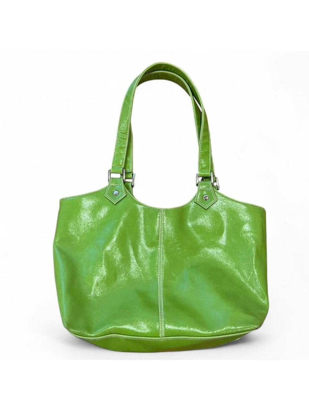 Vintage Y2K Lime Green Shoulder Bag